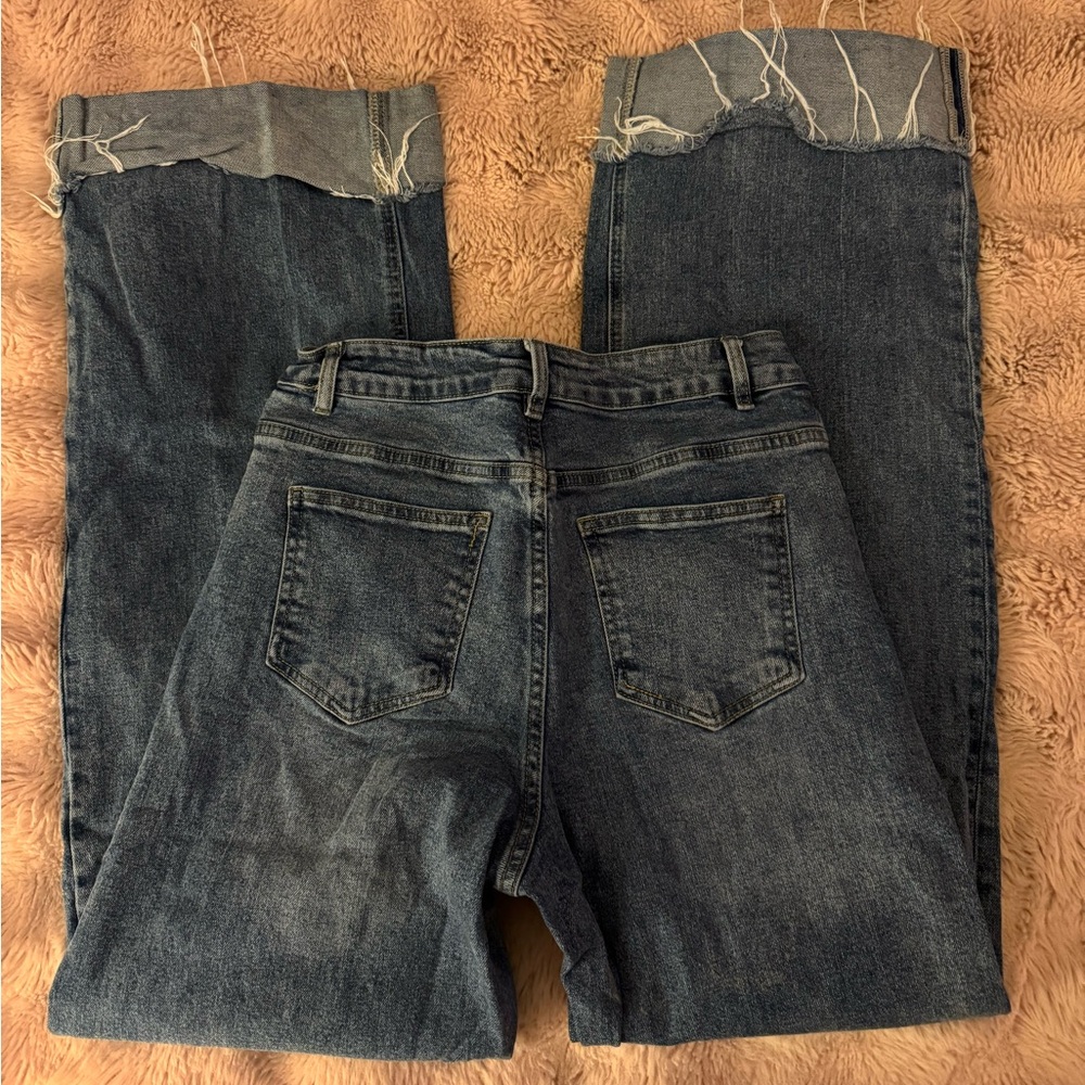 blue wide leg jeans - Picture 3 of 3